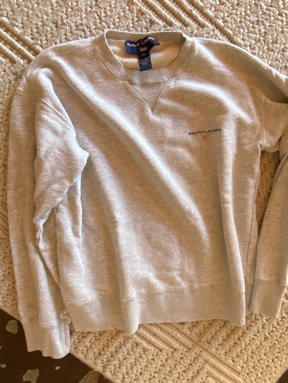 Ralph Lauren Light Gray Logo Sweatshirt